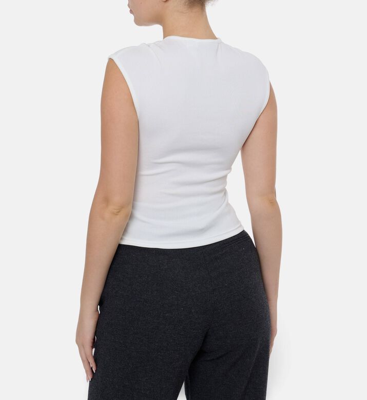 Christopher Esber Ribbed Cut-out Tank Top, Model View