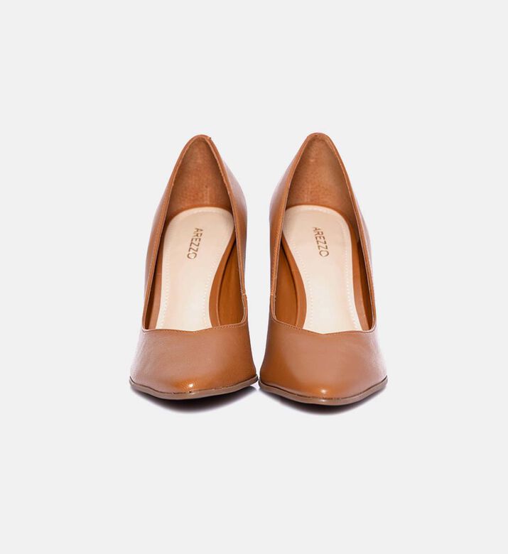 Leather Pointed Toe Pumps