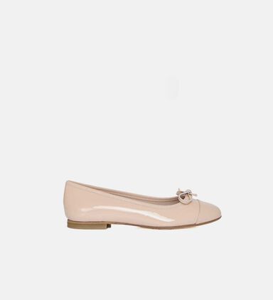 Aidash Leather Cap-toe Ballet Flats