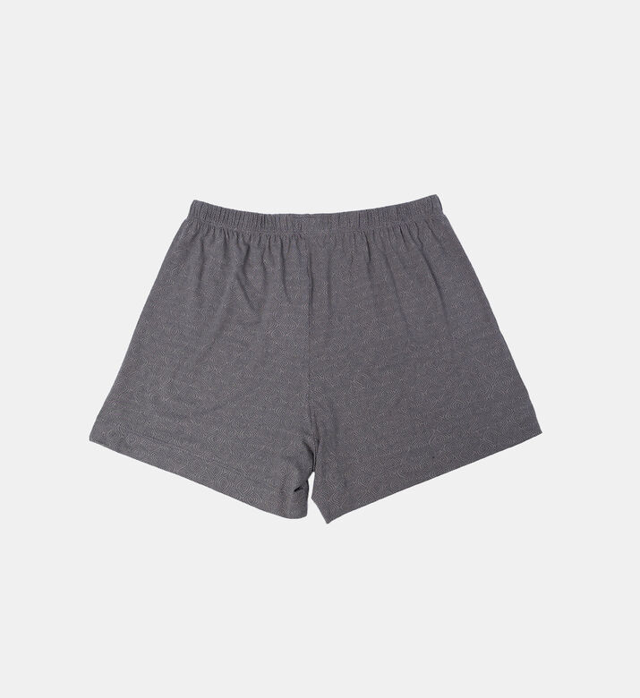 شورت بطبعة بالكامل وزر واحد