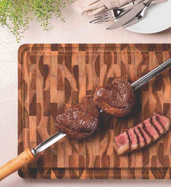 Inverted Wood Barbeque Board - 45 X 35 Cm