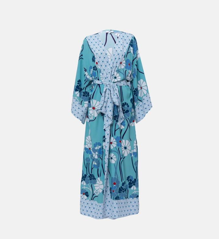 Kobe Silk Floral-print Kimono