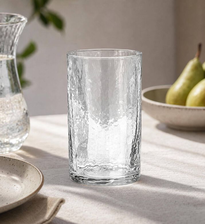 Estia Forge Hammered Water Glass, Model View