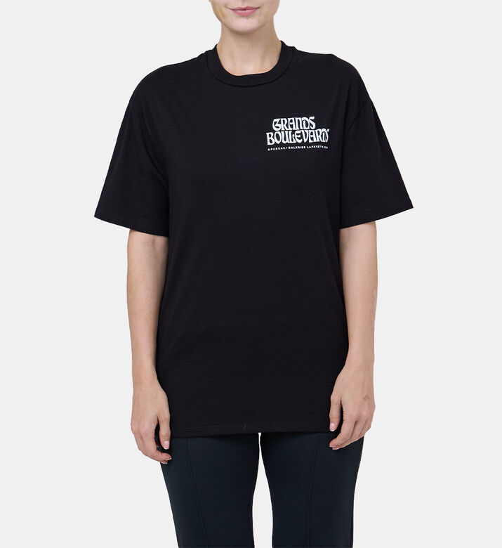 تيشيرت قطن بأكمام قصيرة