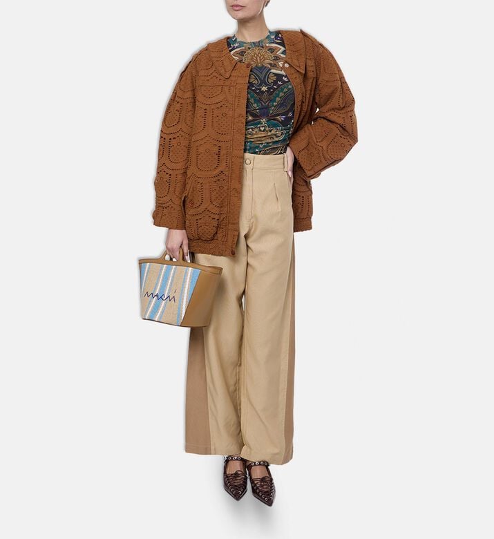 Farm Rio Paisley-print Long-sleeve Top, Model View