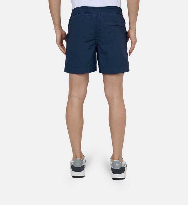 Nylon Solid Drawstring Swim Shorts