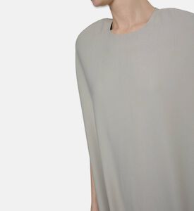 By Febe Hand-applied Metallic Embellishment Cape, Model View