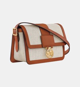 حقيبة كتف Box-trot متوسطة من جلد