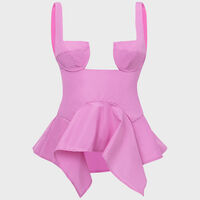 Waist Flounce Strap Corset Top