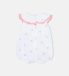 فستان مزين بطبعة أزهار وتفاصيل دانتيل