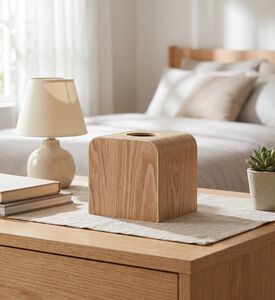 Andrea House Wooden Square Tissue Holder, Model View