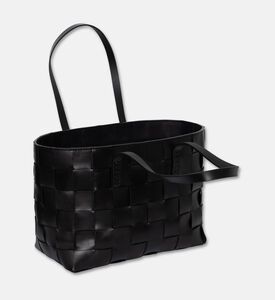 Dragon Diffusion Japan Handwoven Leather Tote Bag, Black, Packshot View