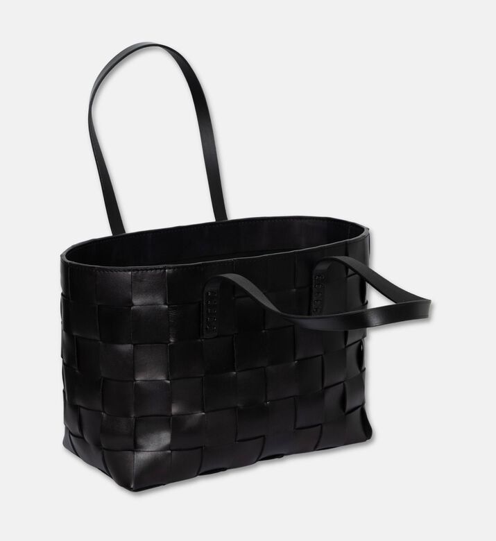 Dragon Diffusion Japan Handwoven Leather Tote Bag, Black, Packshot View