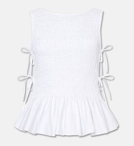 Ganni Poplin Tie Sleeveless Top, Packshot View