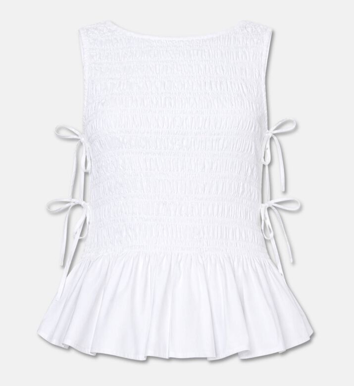 Ganni Poplin Tie Sleeveless Top, Packshot View