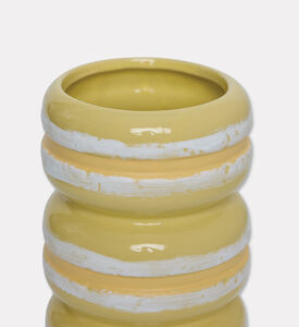 Present Time Stacked Macaron-inspired Vase, Yellow, Packshot View