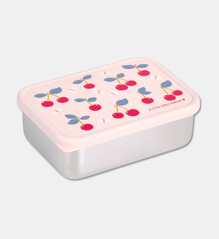 A Little Lovely Company Steel Lunch Box - Cherries, Packshot View