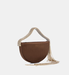 Satin Rhinestone-handled Handbag