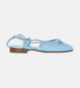 Hereu Round-toe Knotted Sandals, Blue, Eu-38, Packshot View