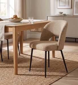 Pure Furniture Dex Metal Legs Dining Chair, Mustard, Packshot View