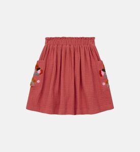 تنورة من القطن الشاش المزدوج Ruche