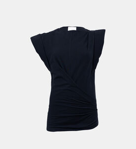Maisan Cotton Draped T-shirt