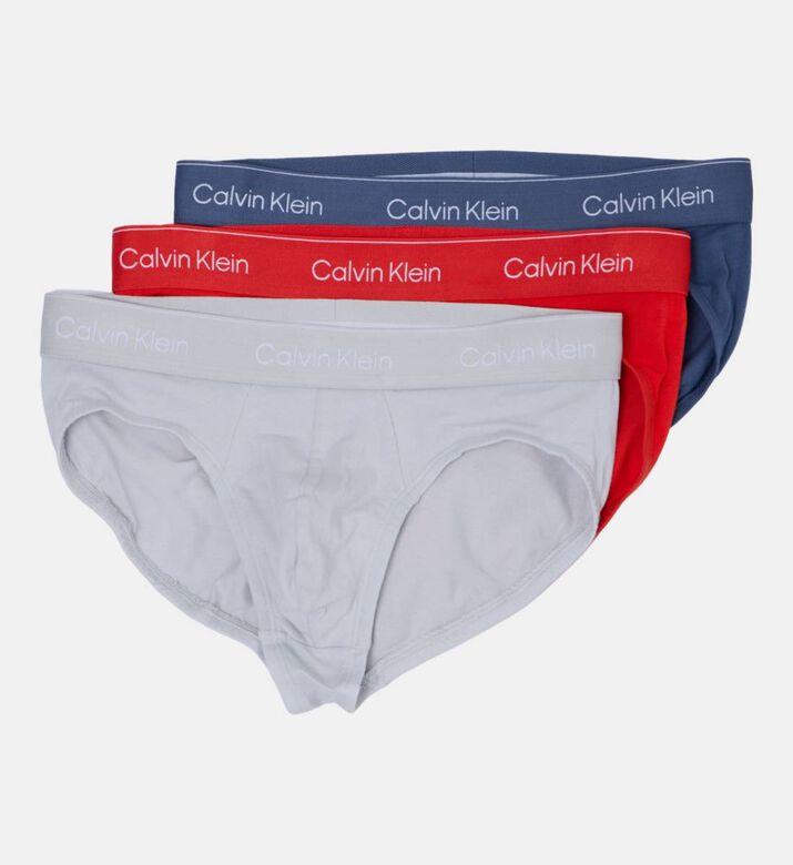 Calvin Klein Casual Multi Color 3-pack Briefs, Indigo, Xl, Packshot View