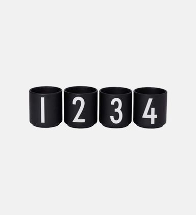 Numbers Espresso Cups 4-piece Set