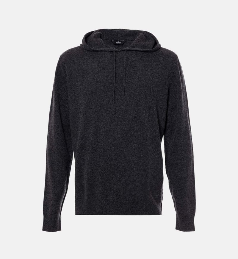 هودي كشمير محبوك برباط