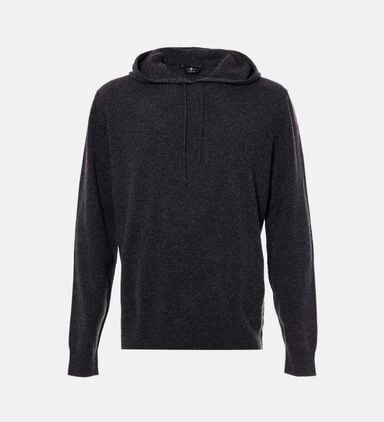 Drawstring Knitted Cashmere Hoodie