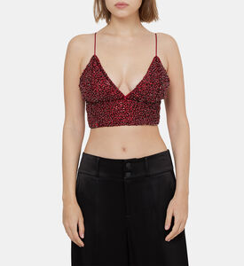 بلوزة حمالة كارلي كريستال مزينة