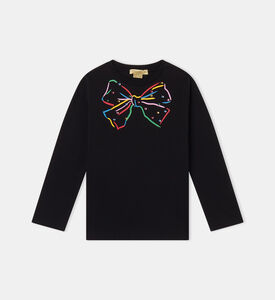 Rhinestone Bow Embellished T-shirt Rhinestone Bow Embellished T-shirt
