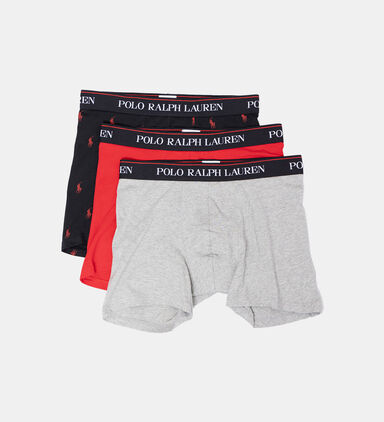 Logo Elastic Waist 3-piece Boxers Set
