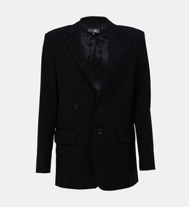 Techno-stretch Button Blazer
