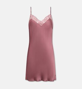 Chantelle Rosewood Satin Embroidered Lace Nightdress, Packshot View