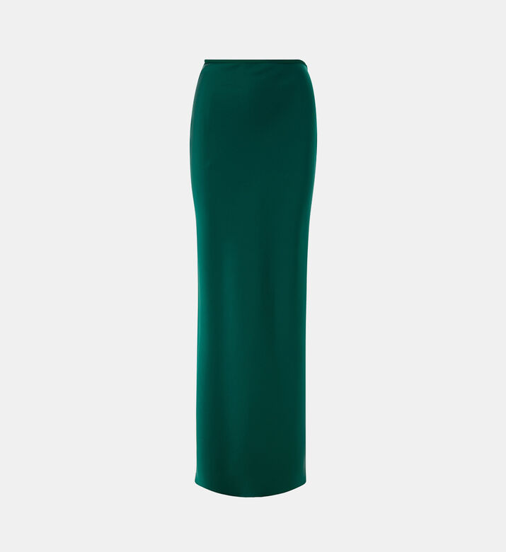 Satin Flowy Maxi Skirt