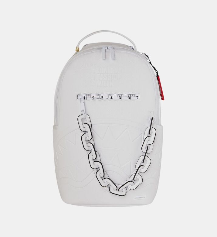 Sprayground Backpack White Leather Chain, Packshot View