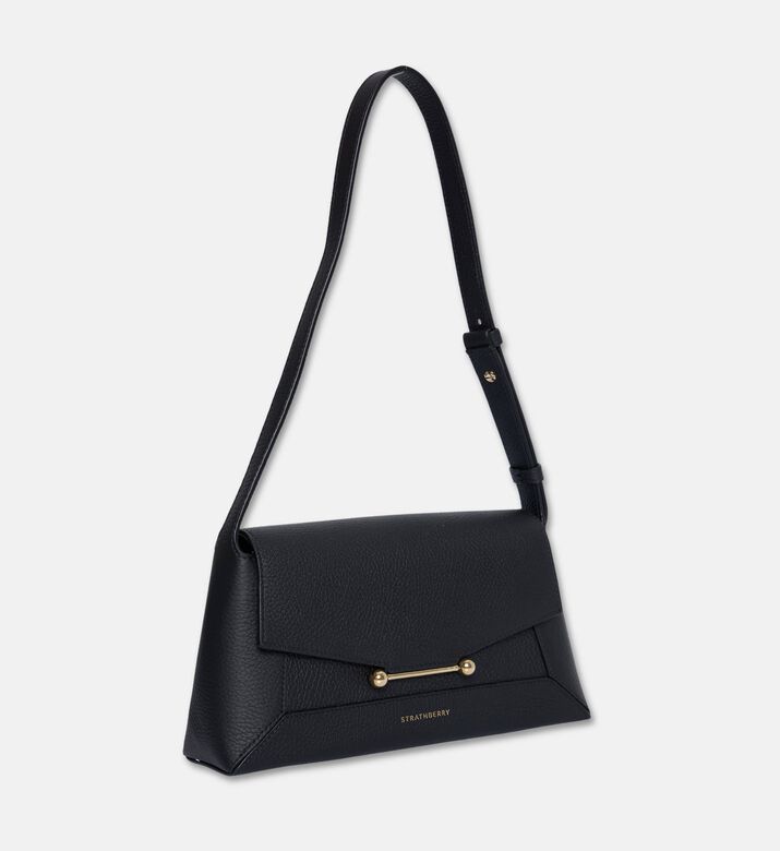 Strathberry Bag Mosaic Shoulder, Black, Packshot View