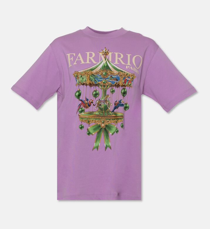 Farm Rio Paris Carousel Printed T-shirt, Packshot View