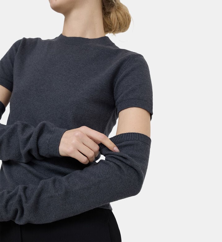 Cashmere Cut-off Sleeves Top Cashmere Cut-off Sleeves Top