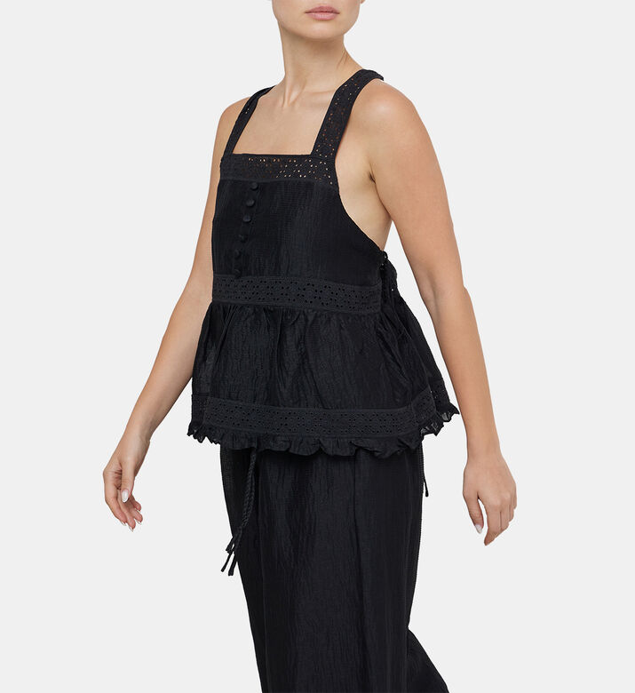 بلوزة كاميل كتان حريري