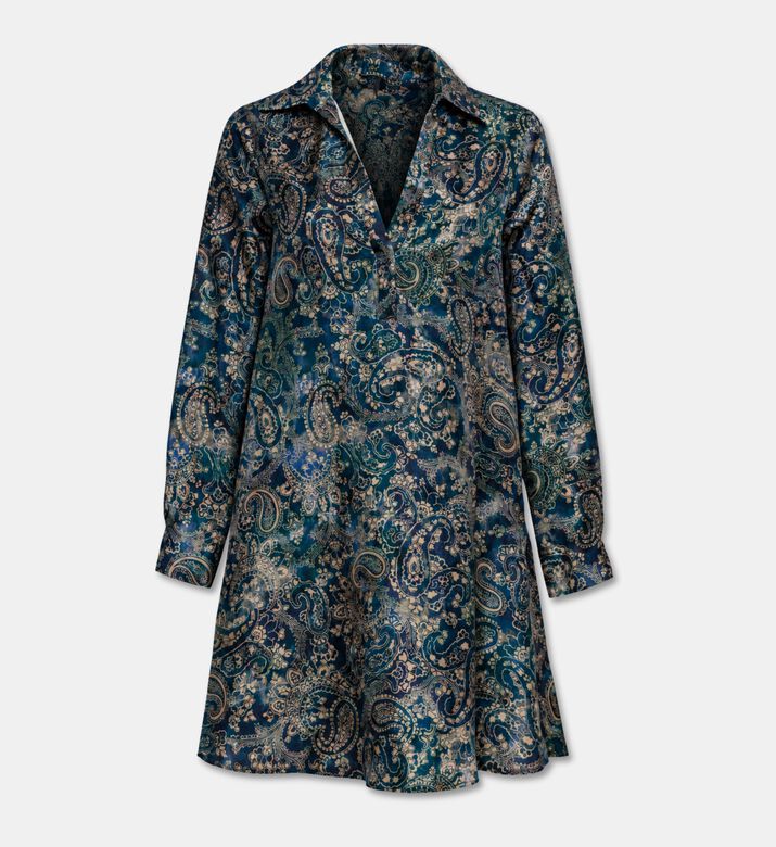 Momoni Olivella Silk Paisley Midi Dress, Packshot View
