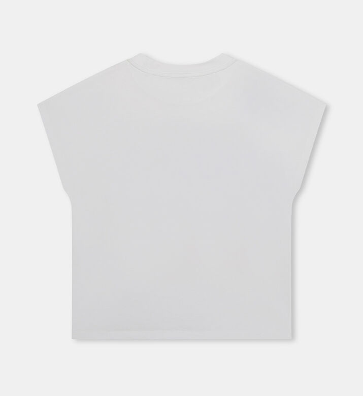 تيشيرت بطبعة لوغو للبنات