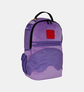 حقيبة ظهر مخملية بجيب فم سمكة قرش مقلوب