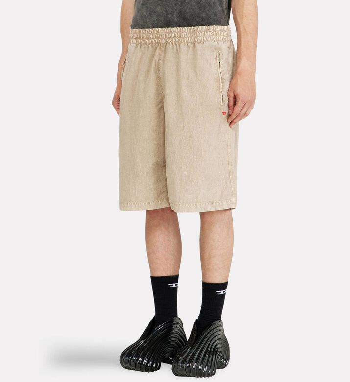 Diesel Elastic-waist Zip-pocket Shorts, Model View