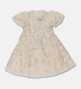 Needle & Thread Dress Garden Puff, Cream, 6y, Packshot View