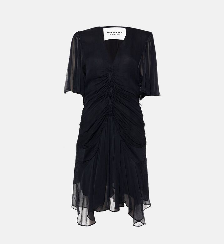 فستان فيفيان موسلين قصير مطبوع