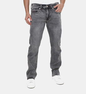 Washed Straight-cut Denim Pants Washed Straight-cut Denim Pants