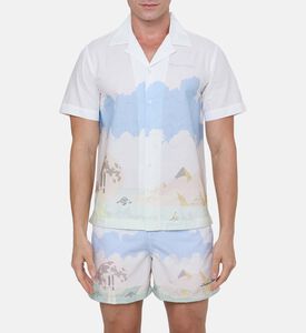 Morney Short-sleeve Cloud-print Shirt