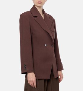 Source Unknown Button Closure Long-sleeve Blazer, Brown, M-l, Model View